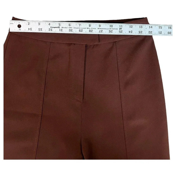 4th & Reckless Brown Side Split Dress Pants Flare Leg High Waisted Size Medium - Picture 5 of 9